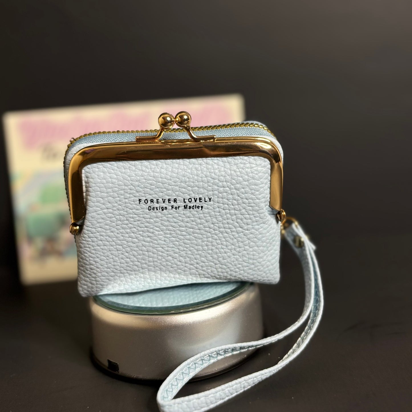 Pale blue wallet