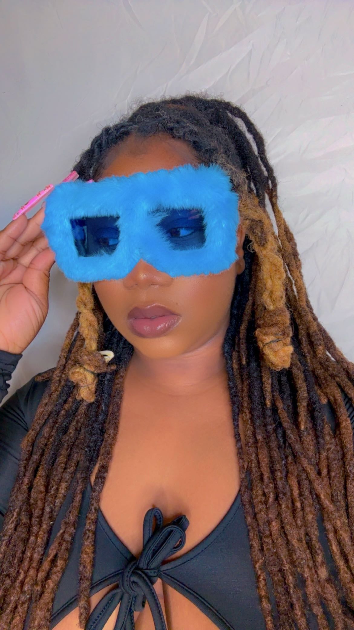 Blue fur shades