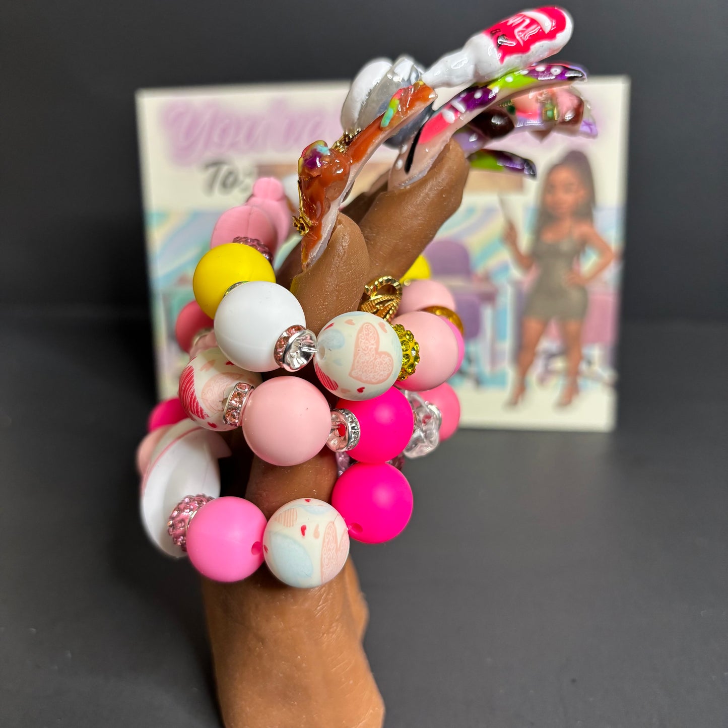 Pink dr boutique bracelet set