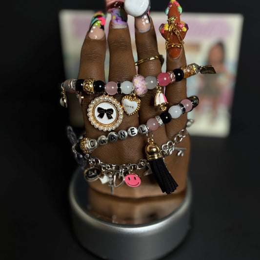 Black Chanel boutique bracelet set