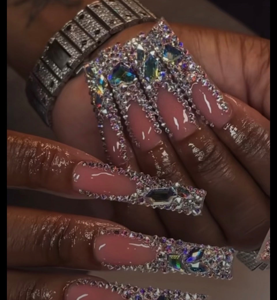 Bling nails/ rhinestone nails
