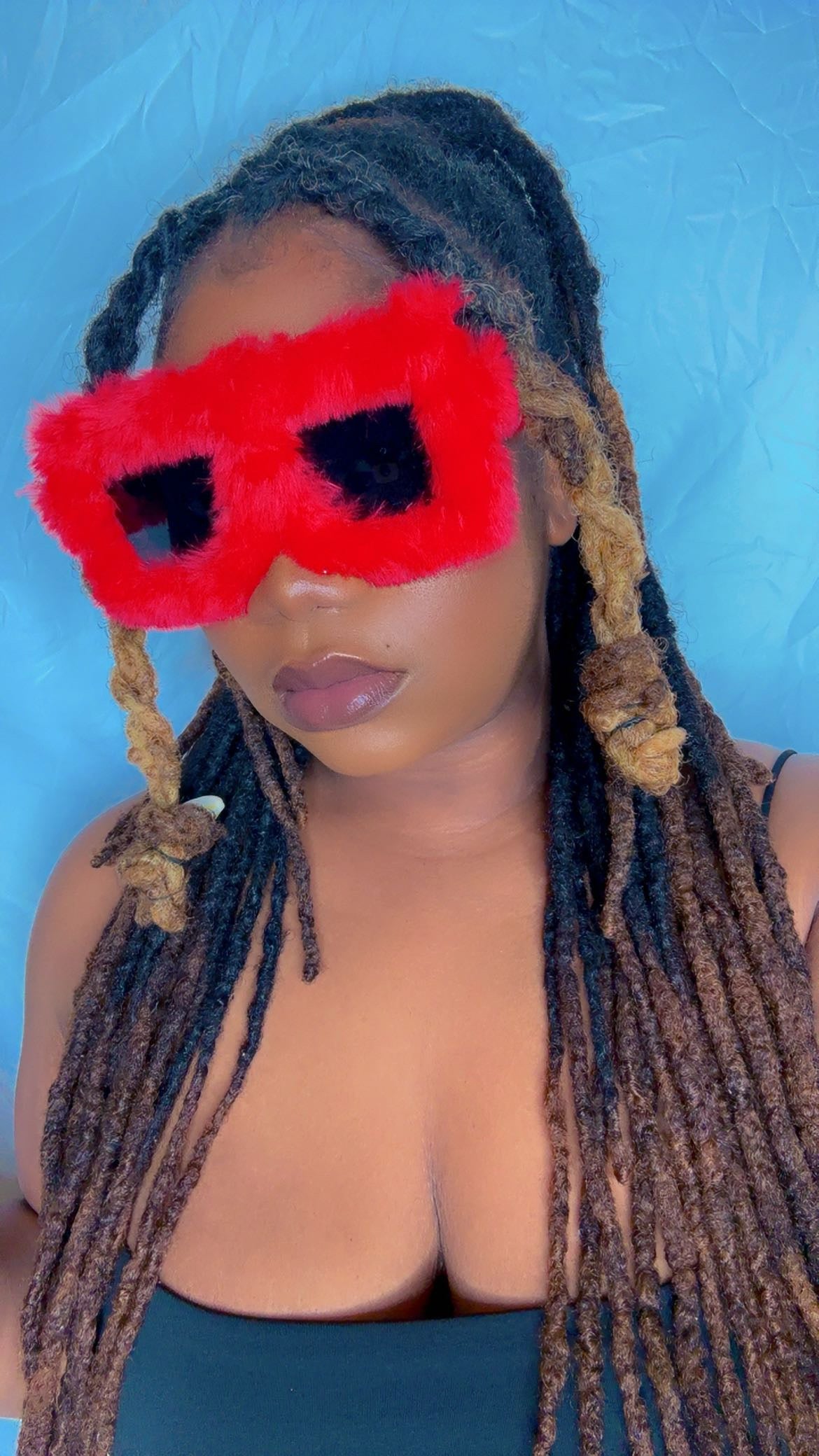 Red fur glasses
