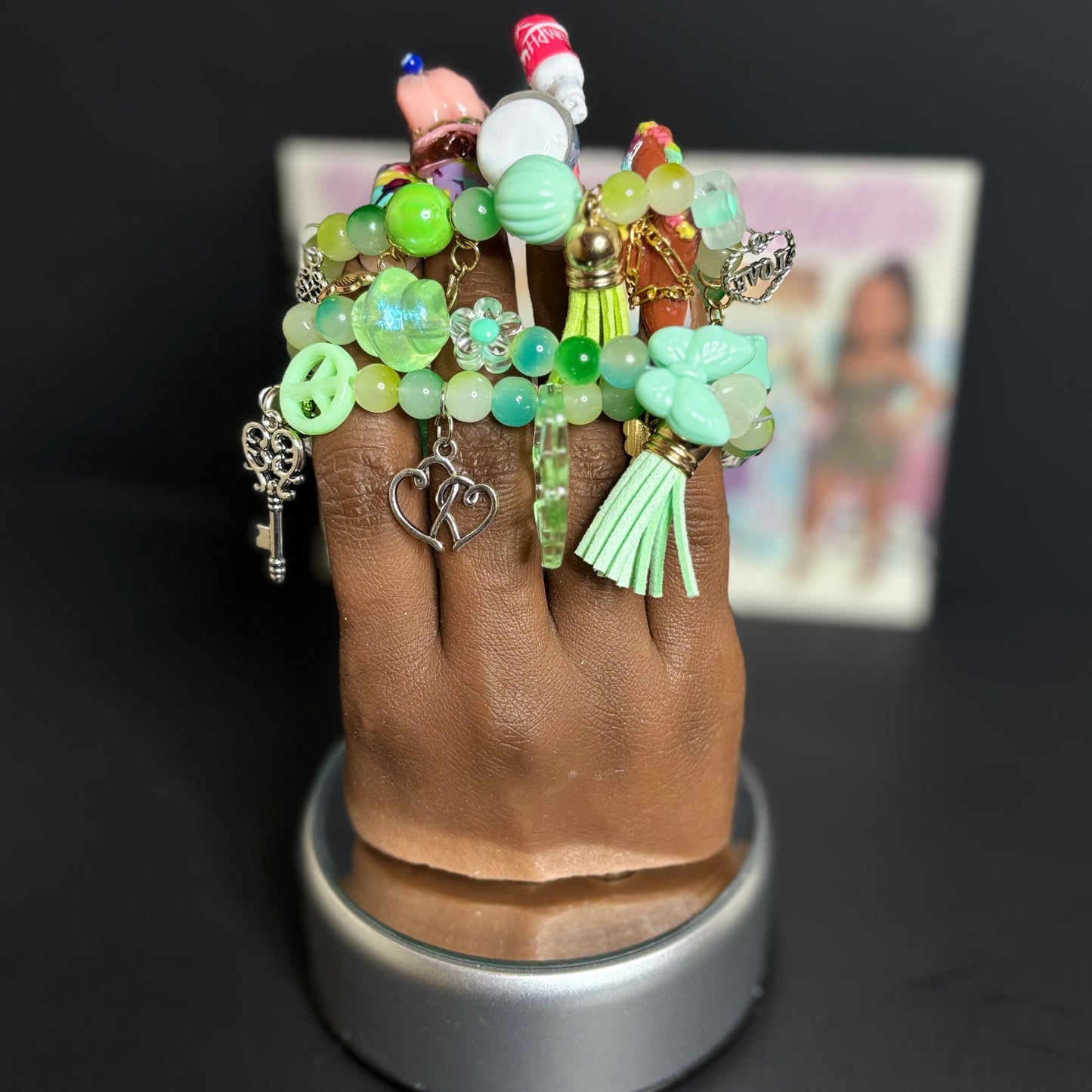 Green boutique bracelet set