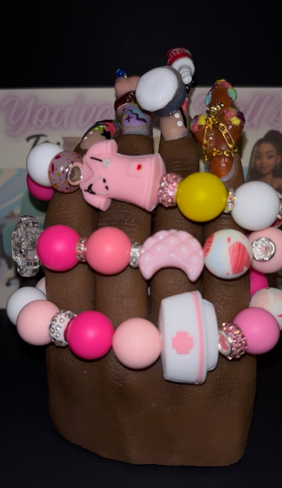 Pink dr boutique bracelet set