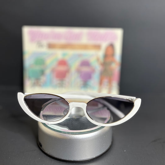 White cat eye shades