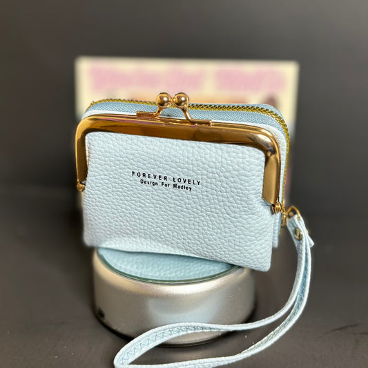 Pale blue wallet