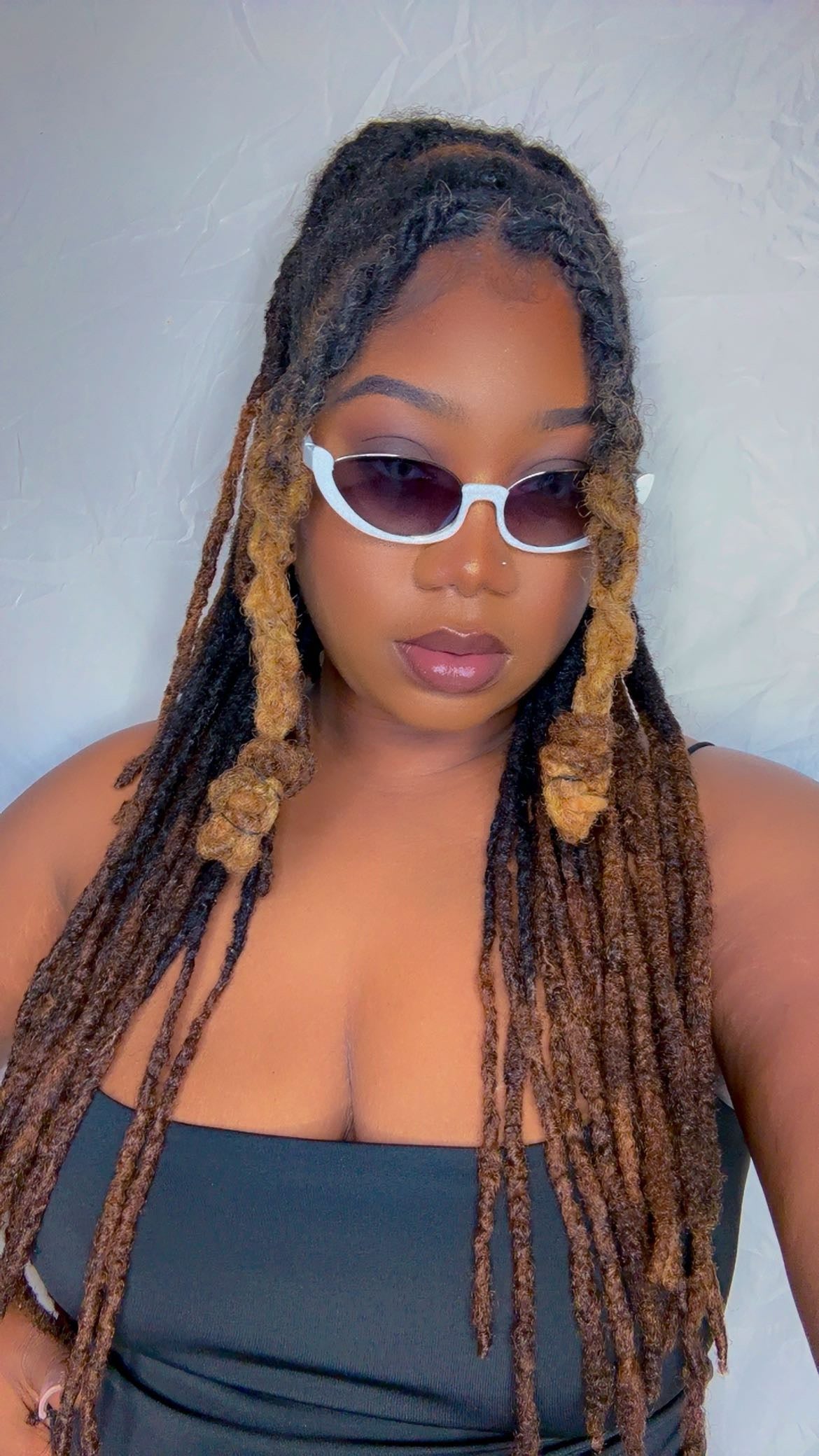 White cat eye shades