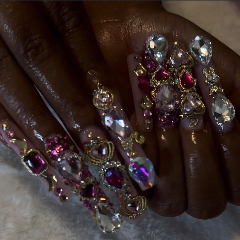 Bling nails/ rhinestone nails