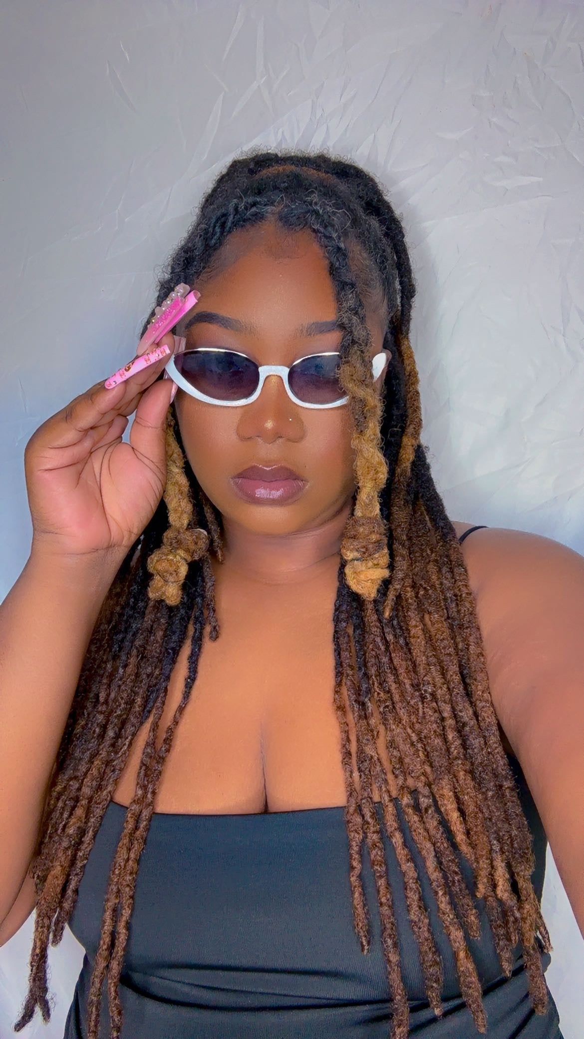 White cat eye shades