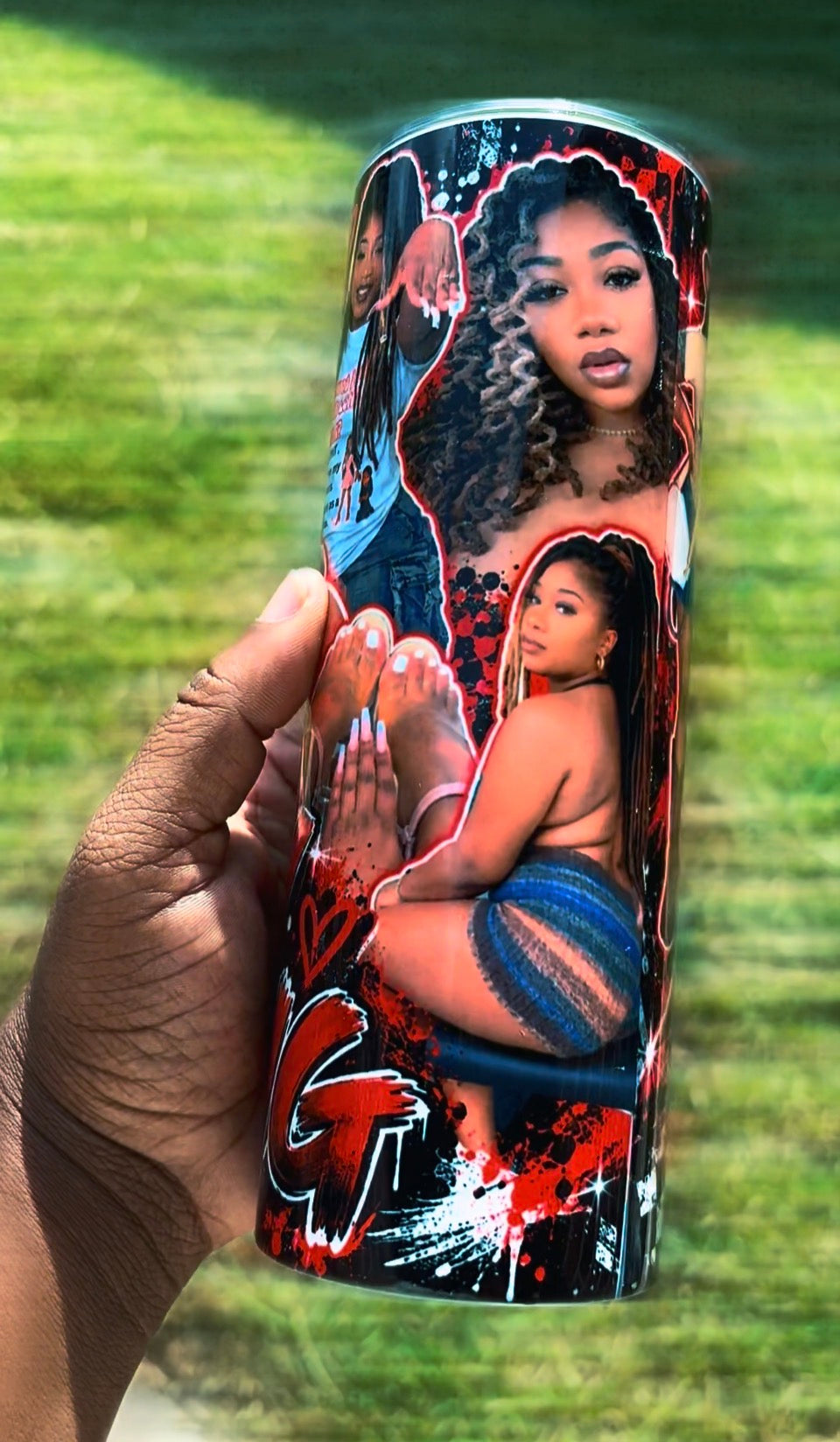 Custom collage tumbler