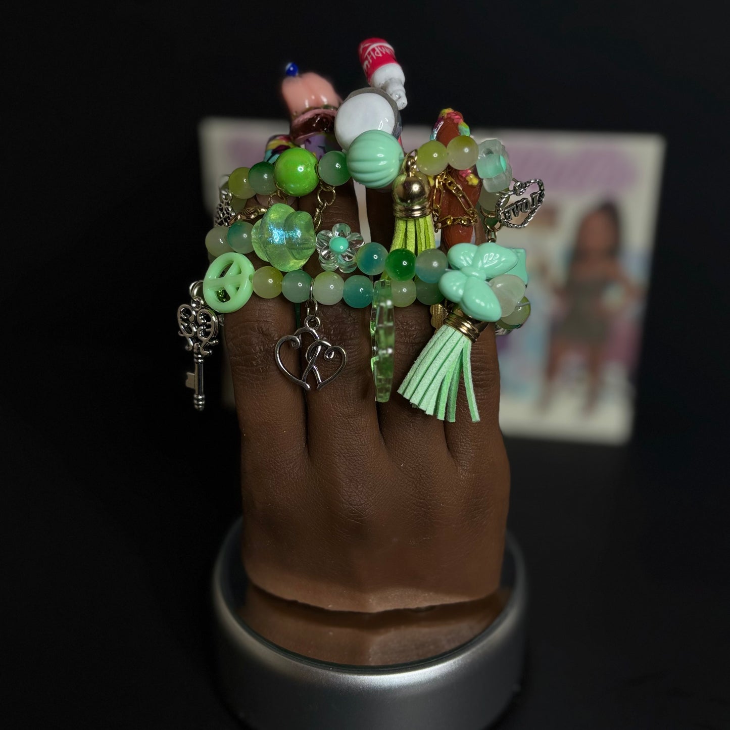 Green boutique bracelet set
