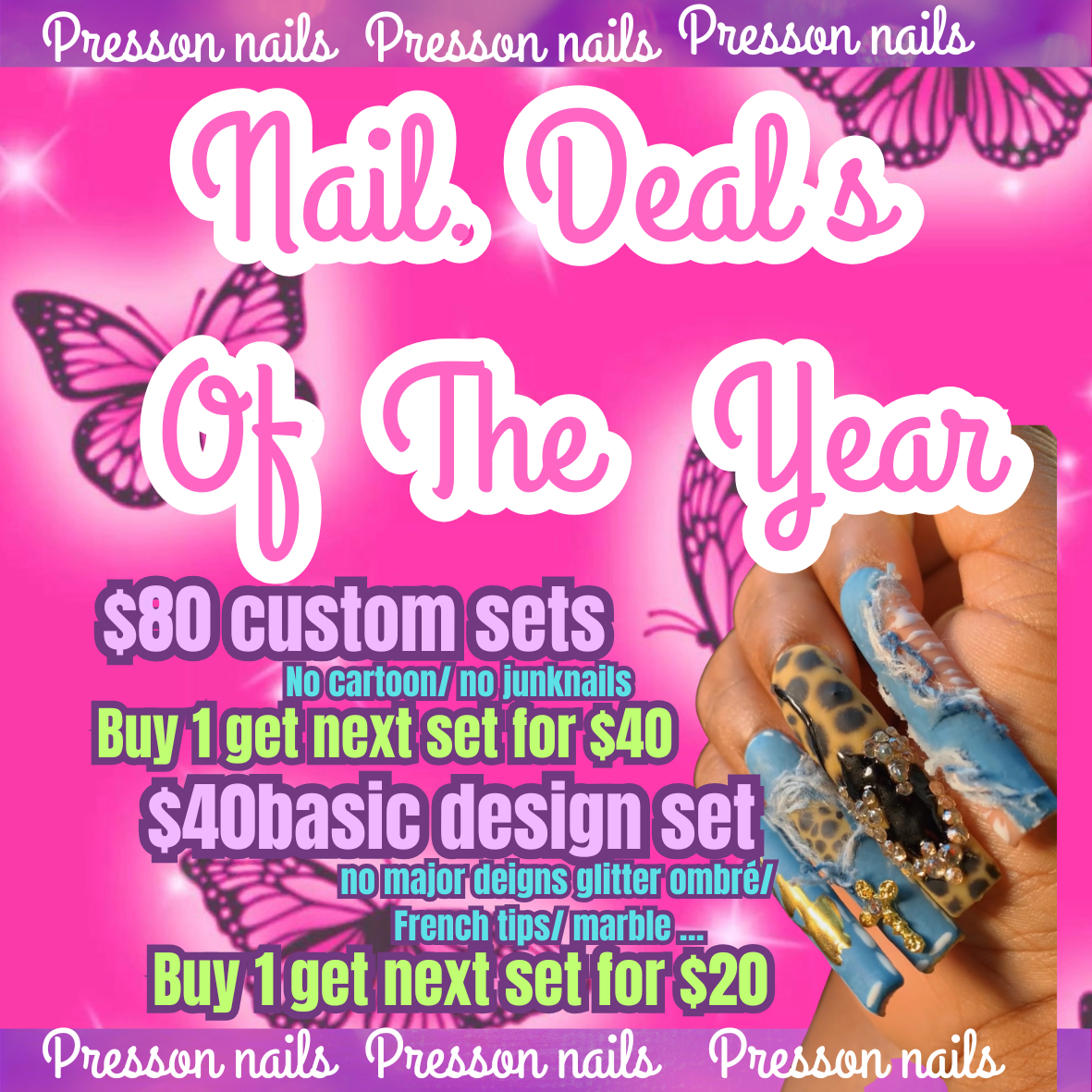 $80 any nail set/ b1g1 $40